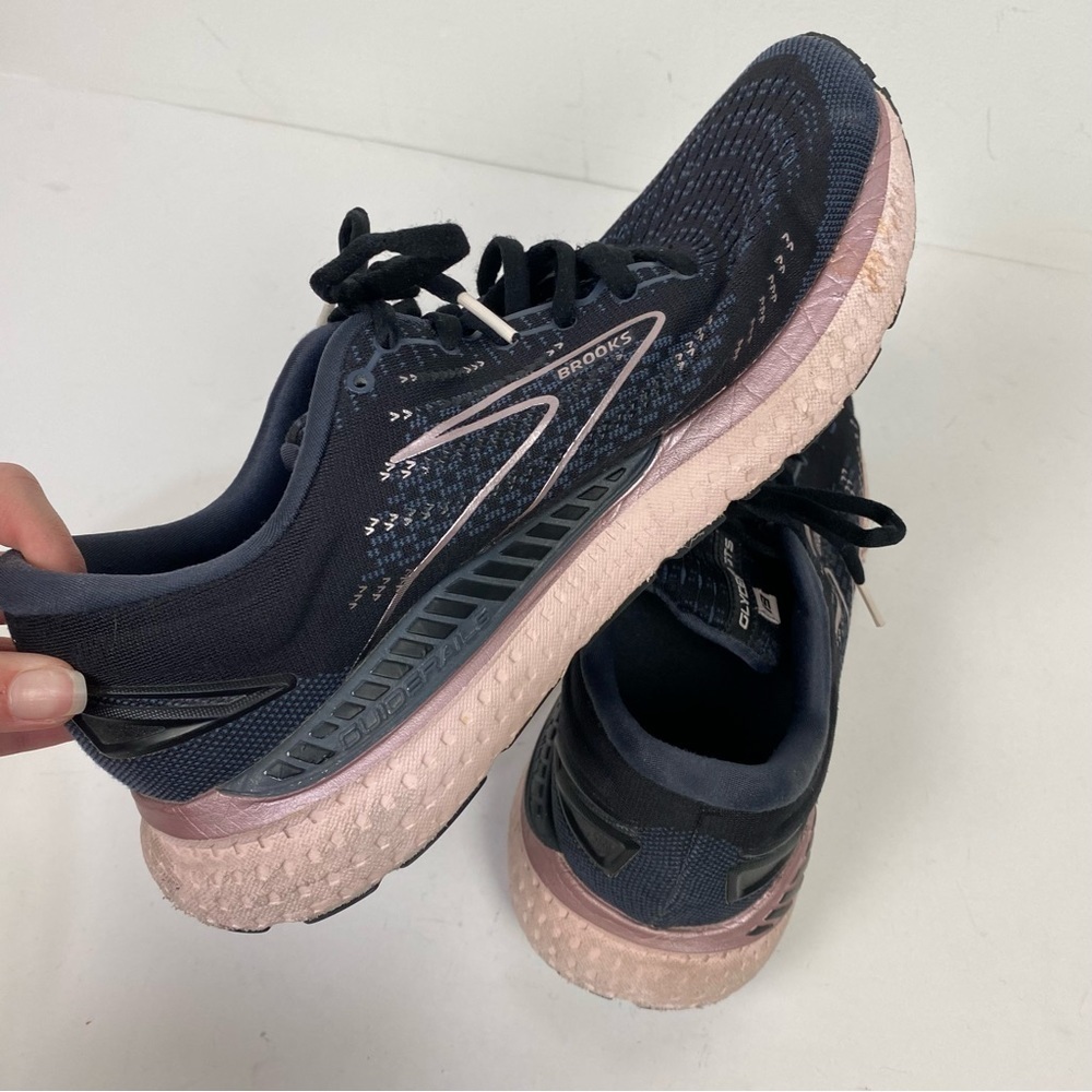 Brooks Glycerin GTS 19 navy purple pink athletic running shoes - Picture 4 of 7